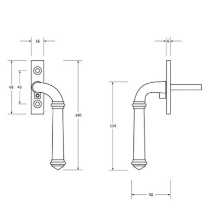 From the Anvil Regency Offset Non-Locking Espag Window Handles (LEAD TIME: 2-3 DAYS) - Image 27