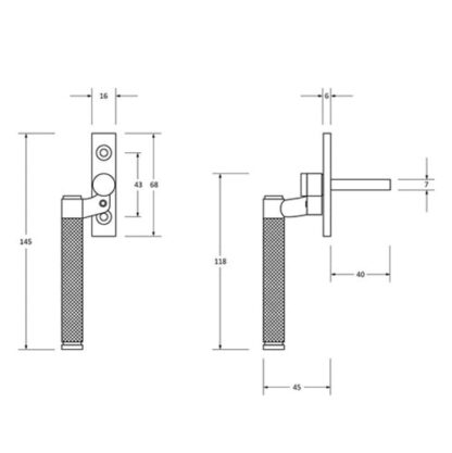 From the Anvil Brompton Offset Non-Locking Espag Window Handles (LEAD TIME: 2-3 DAYS) - Image 2