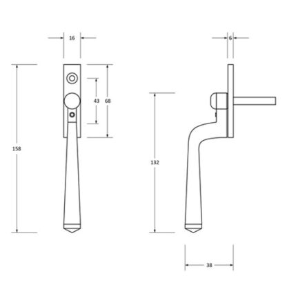 From the Anvil Avon Inline Non-Locking Espag Window Handles (LEAD TIME: 2-3 DAYS) - Image 7