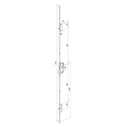 Fuhr 870 Emergency Exit Latch Deadbolt 2 Pins Panic Multipoint Door Lock - Image 2