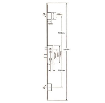 Fullex Crimebeater Latch Deadbolt 2 Hooks 20mm Radius Faceplate Split Spindle Multipoint Door Lock - Image 4