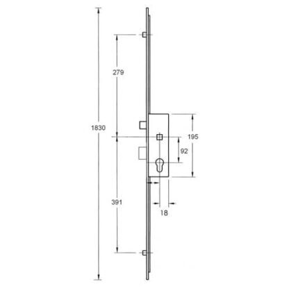 GU Europa Latch Deadbolt 2 Rollers Lift Lever Multipoint Door Lock - Image 2