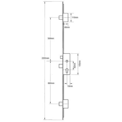 GU Europa Latch 3 Deadbolts Multipoint Door Lock - Fast Locking - Image 2