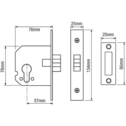 Imperial G7006 Euro Sliding Mortice Clawbolt - Image 2