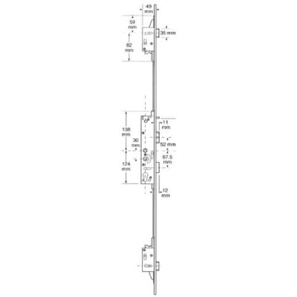 Yale G712 Latch 3 Deadbolts Double Spindle Multipoint Door Lock - Image 2