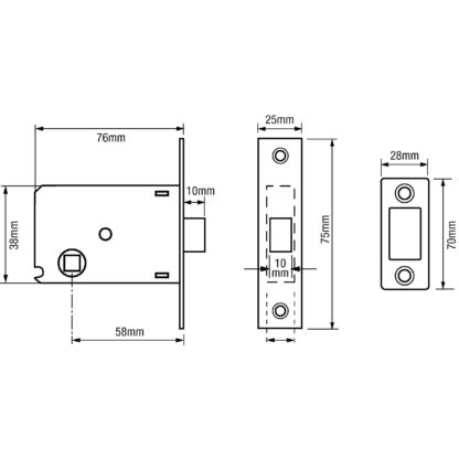 Imperial G8041 Compact Bathroom Lock - Image 2