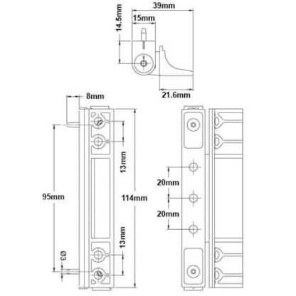 Avocet UPVC Butt Hinge - 115mm - Image 2