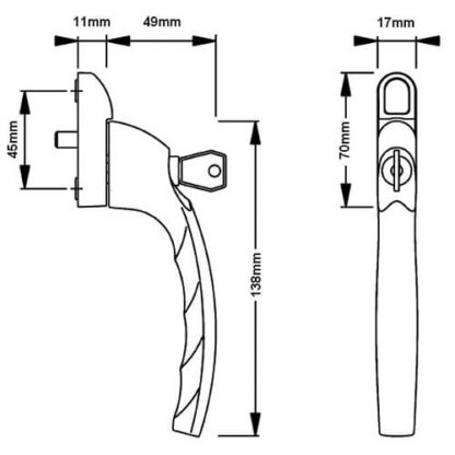 Fab & Fix Connoisseur Inline Locking Espag UPVC Window Handles - Image 5
