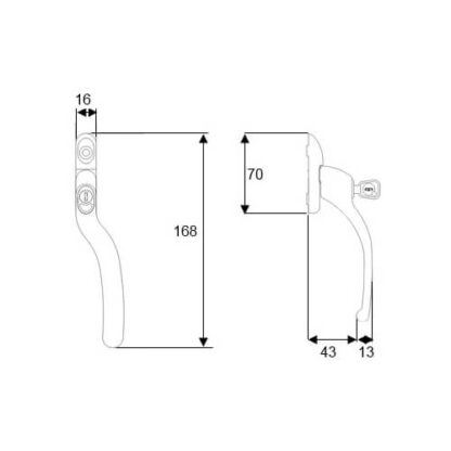 Fab & Fix Connoisseur Offset Locking Espag UPVC UPVC Window Handles - Image 5
