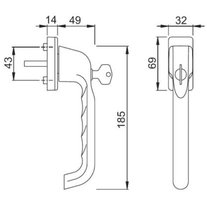 Hoppe London Handle Set for Patio Doors - Image 4