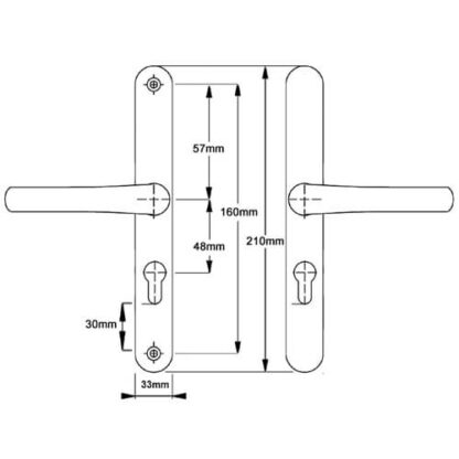 Hoppe Tokyo Lever Lever UPVC Multipoint Door Handles -  48mm PZ Sprung 160mm Screw Centres - Image 2