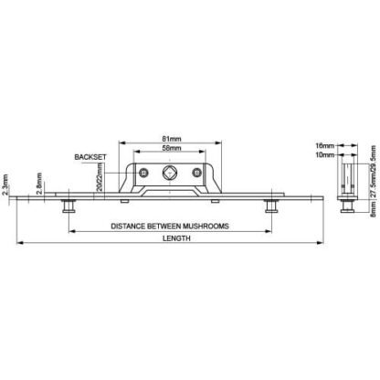 Vitawin Inline Espags 20mm Backset - Image 2
