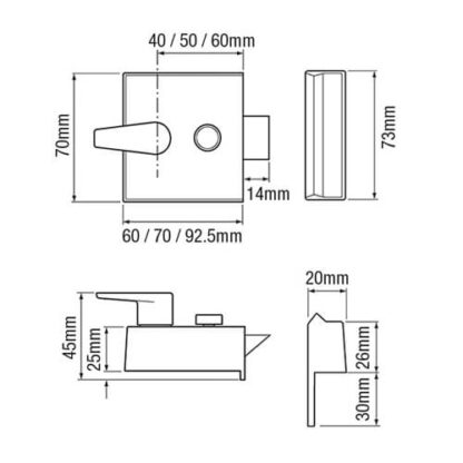 Union 1026 Non Deadlocking Nightlatch (case only) - Image 3