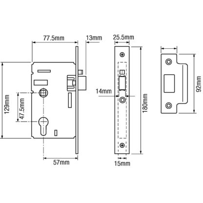 Union L2349 Euro Mortice Nightlatch - Image 6
