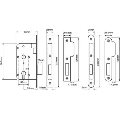 Union 2C2 Euro Mortice Deadlock - Image 2