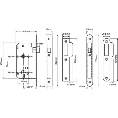 Union 2C2 Euro Mortice Nightlatch - Image 2