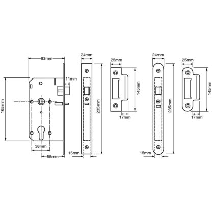 Union L2C25 Euro Deadlocking Mortice Nightlatch - Image 2