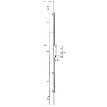 Lockmaster Latch Deadbolt 4 Rollers Lift Lever or Double Spindle Multipoint Door Lock - Image 2