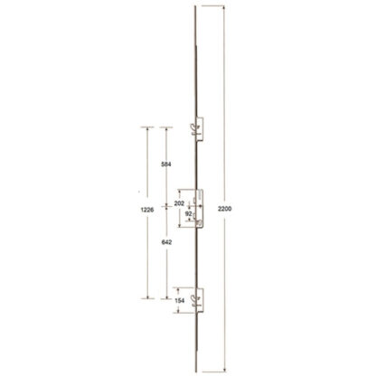 Yale Lockmaster Latch Deadbolt 2 Hooks 2 Anti Lift Pins Lift Lever Bifold Multipoint Door Lock -Smarts ALUK version (top hook to spindle = 584mm) - Image 2