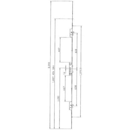 Lockmaster Latch Deadbolt 2 Hooks 2 Anti Lift Pins 2 Rollers Lift Lever or Double Spindle Multipoint Door Lock - Option 2 (top hook to spindle = 618mm) - Image 2