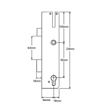 Lockmaster Genuine Multipoint Gearbox - Key Wind - Image 2
