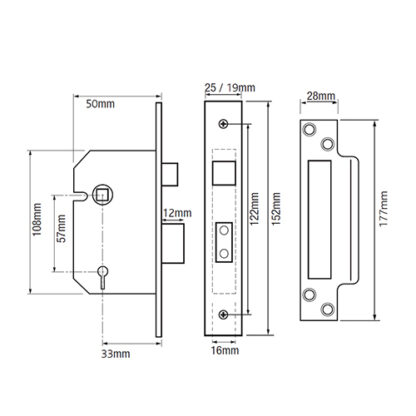 Willenhall M5 Non British Standard 5 Lever Mortice Sashlock - Image 6