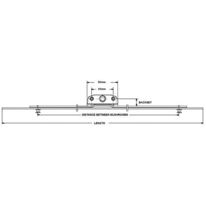 Maco Inline Window Espagnolette - 20mm Backset Mushroom Cams - Image 2