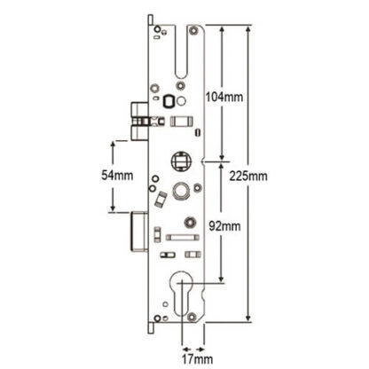 Maco GTS Genuine Multipoint Gearbox - Square Latch Reversal Button- Lift Lever - Image 10