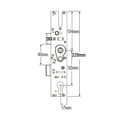 Maco GTS Copy Multipoint Gearbox - Serrated Latch Reversal Button - Lift Lever - Image 2