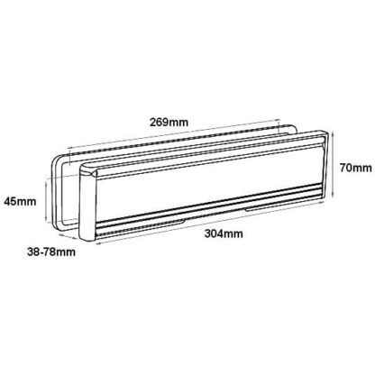 Yale Contura 12" Telescopic Letterplate for UPVC Doors - 40-80mm - Image 9