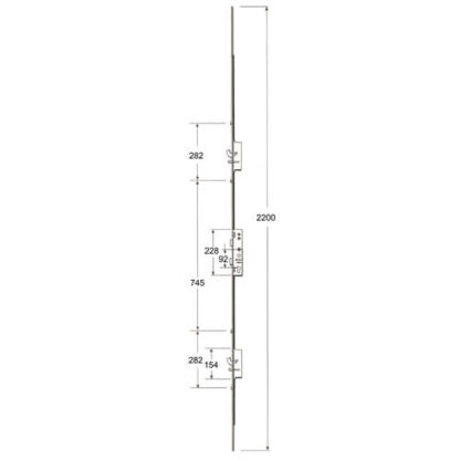 Milamaster Latch Deadbolt 2 Hooks 2 Anti Lift Pins 4 Rollers Double Spindle Multipoint Door Lock - Image 2