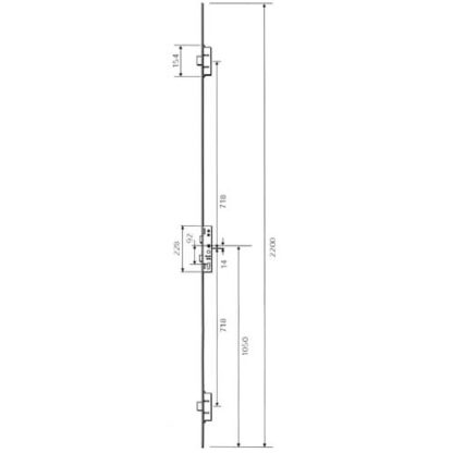Lockmaster Latch 3 Deadbolts Lift Lever or Double Spindle Multipoint Door Lock - Option 1 (top deadbolt to spindle = 718mm) - Image 2