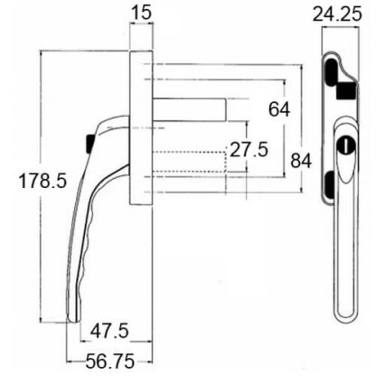 Winlock Odyssey Locking Window Espag Blade Handle - Image 6