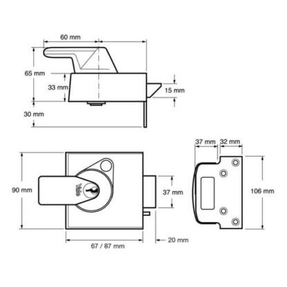 Yale PBS1 BS3621: 2007 High Security Nightlatch - Image 2