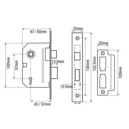 Yale PM246 2 Lever Mortice Sashlock - Image 5