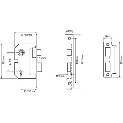 Yale PM246 2 Lever Mortice Sashlock - Image 2