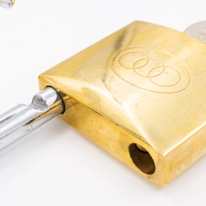 Tri Circle 50mm Open Shackle Brass Padlock - Image 2