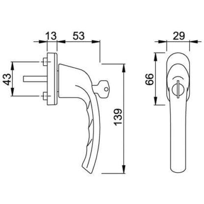 Hoppe Tokyo Locking Handle for Tilt and Turn Windows - Image 5