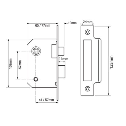 TSS Bathroom Mortice Sashlock - Image 2