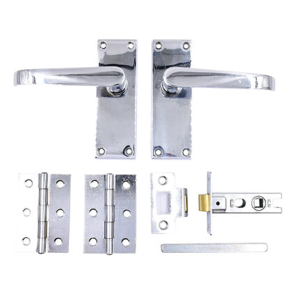 TSS Straight Lever Door Handle, Latch and Hinge Pack - Image 2