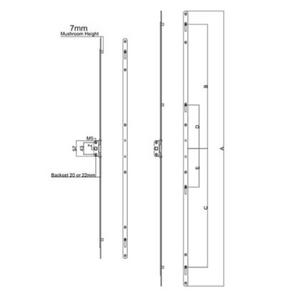 TSS Inline Espags 20mm Backset - Image 2