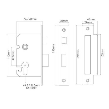 TSS Euro Mortice Sashlock - Image 2