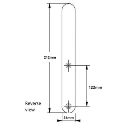 TSS French Door External Blanking Plate 122mm Screw Centres - Image 6