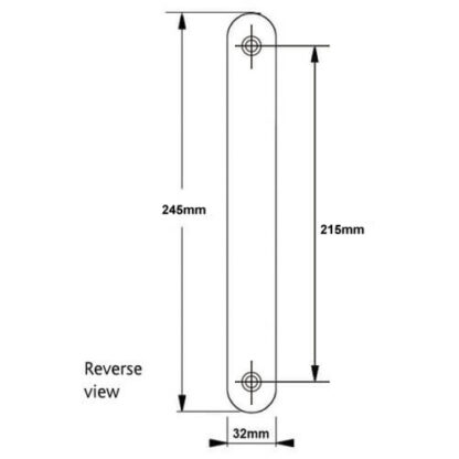 TSS French Door External Blanking Plate 215mm Screw Centres - Image 6