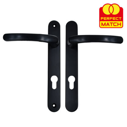 TSS Lever Lever UPVC Multipoint Door Handles - 92mm PZ - Sprung - 203mm Screw Centres - 232mm Backplate - Image 2