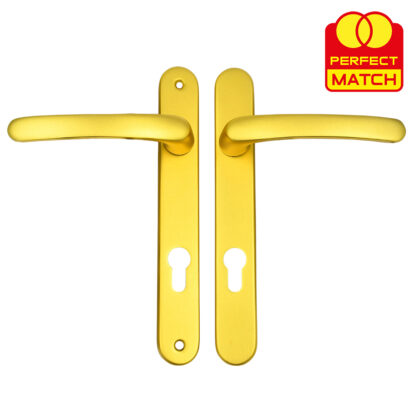 TSS Lever Lever UPVC Multipoint Door Handles - 92mm PZ - Sprung - 203mm Screw Centres - 232mm Backplate - Image 10