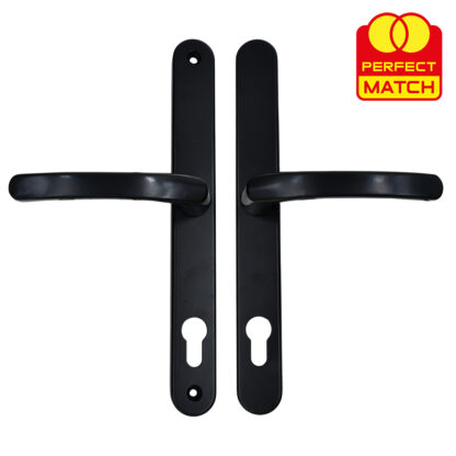 TSS Lever Lever UPVC Multipoint Door Handles - 92mm PZ Sprung 240mm Screw Centres - 270mm Long Backplate - Image 2