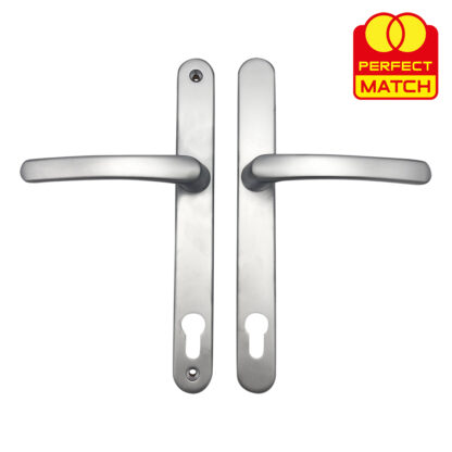 TSS Lever Lever UPVC Multipoint Door Handles - 117mm PZ - Sprung - 237mm Screw Centres - 267mm Backplate - Image 4