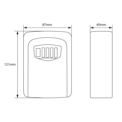 TSS Medium Wall Mounted Combination Key Safe - Image 2