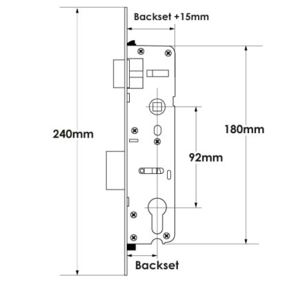 TSS Overnight Lock – Lift Lever – 16mm Faceplate - Image 4